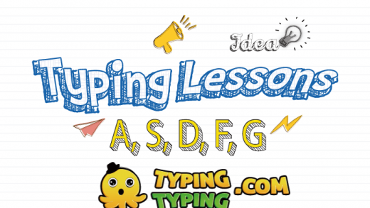 Typing Lessons: A, S, D, F, G and Shift Keys