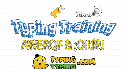 Typing Training: AWERQF and ;OIUPJ Keys